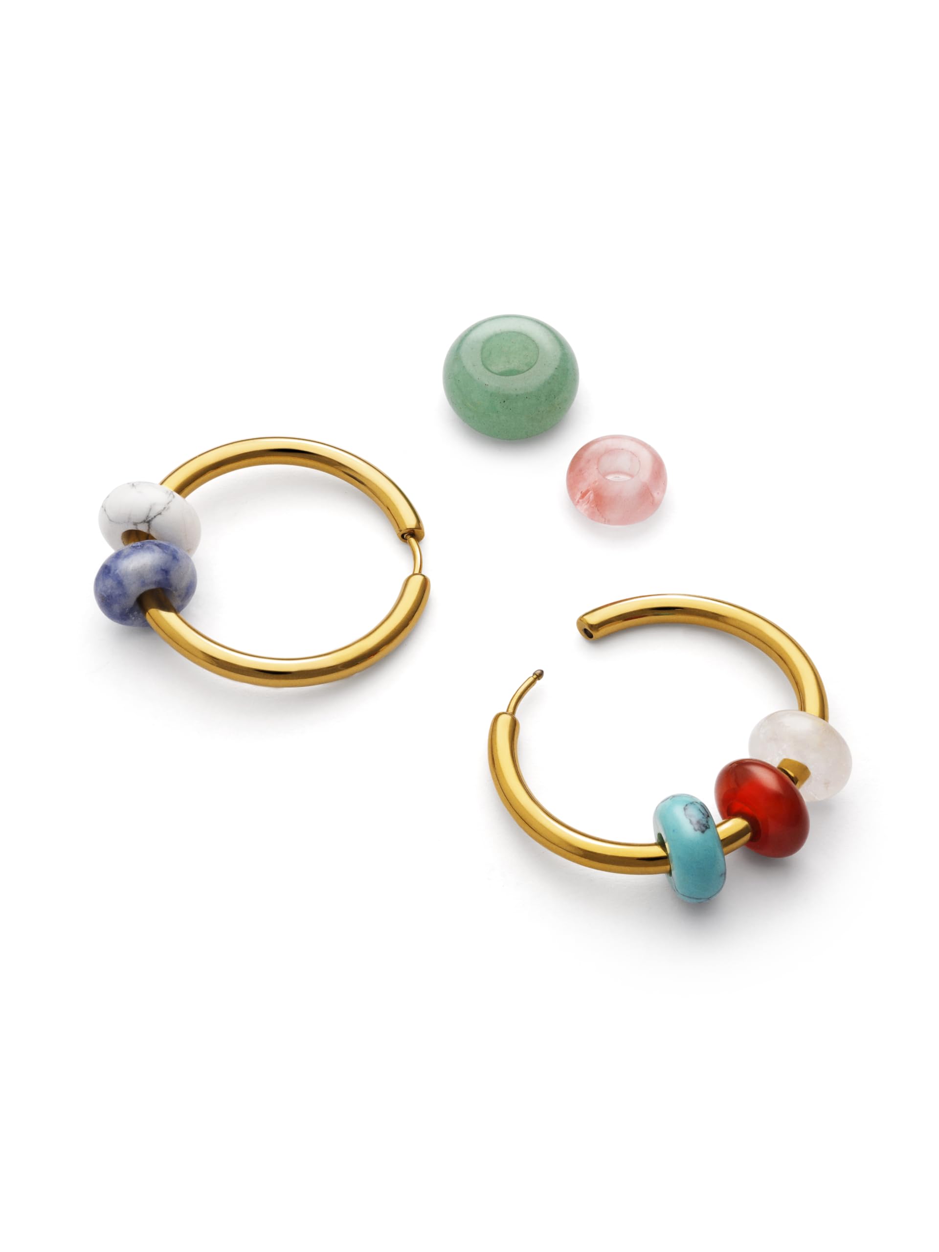 SINGULARU Pendientes Mujer Carmen True Colors Acero Baño Oro