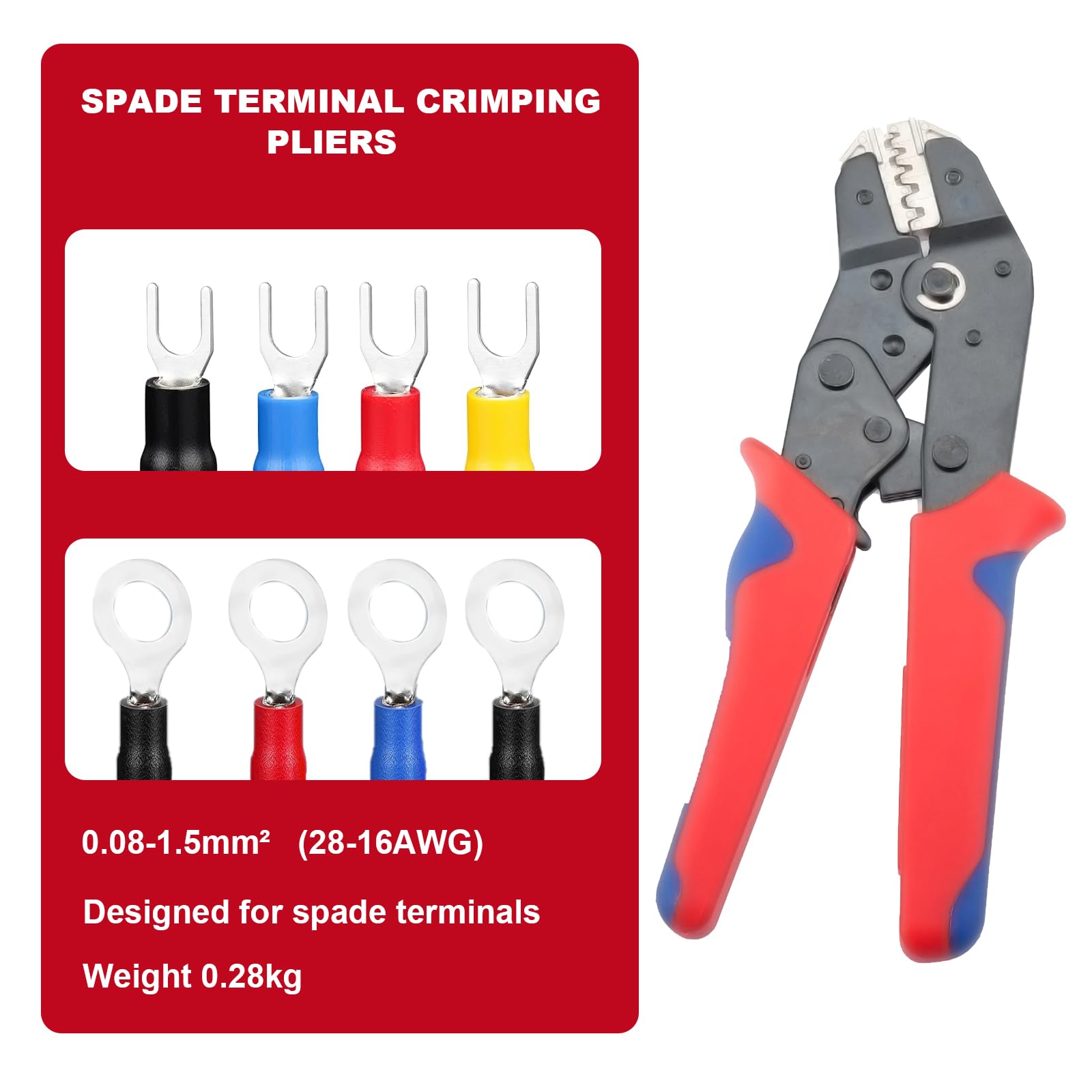 oupados Wire Cable Stripper Cutter Electrical Pliers,Crimping Tool,Crimping Pliers for Household & Industrial Electrical Work - Image 3