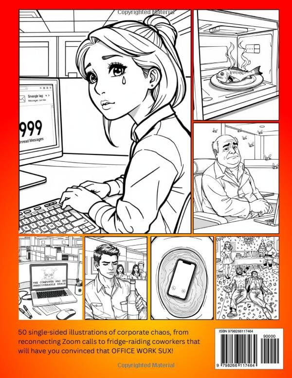 To Whom It May Concern, Office Work Sux!: An Adult Coloring Book for Stressed Out Office Workers image 3