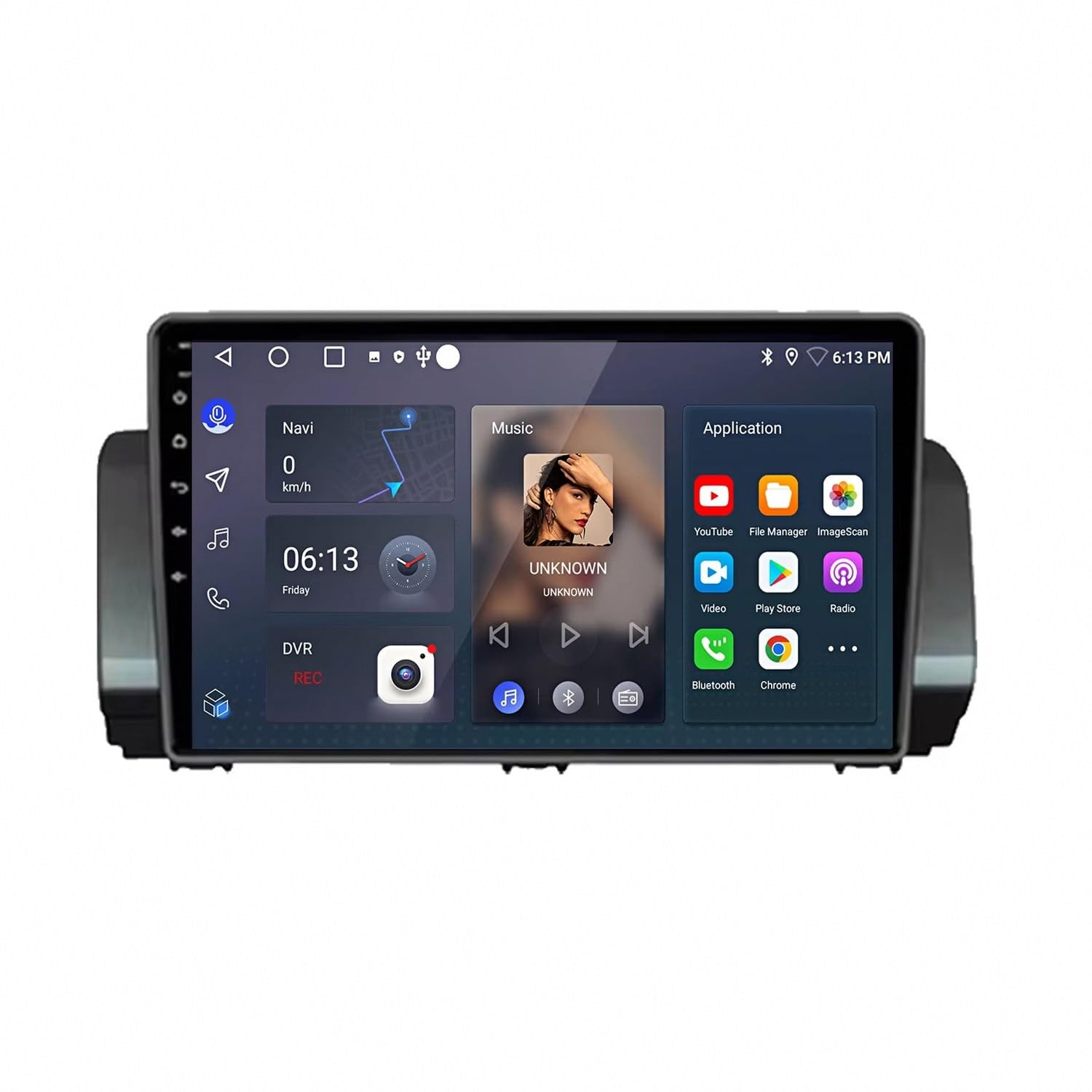 Car Stereo Carplay Radio de Coche para Renault Sandero 2021-2023 Soporta Bluetooth, Control Volante, USB, WiFi, 4G, Mirror-Link, GPS Navegador/Radio FM, 4 Nuclear 1G+32G