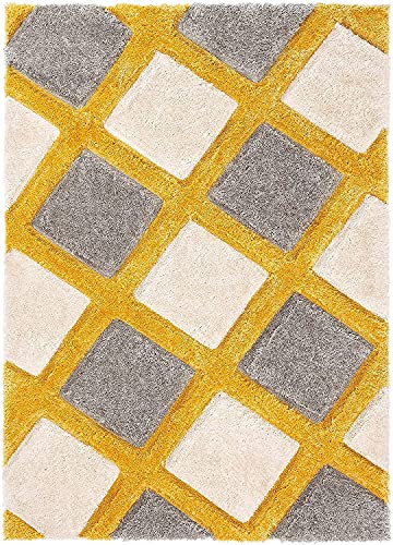 Image of Modern Soft 3D Shaggy Fur Carpets for Living Room Thick Fluffy Rugs for Bedroom, 4x4 Feet Square Multi Color