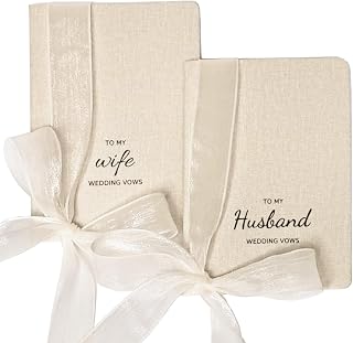 Wedding Vow Books - His and Hers Vow Book 2 Pack | Elegant Vow Books with Ribbon Bookmarks - Ceremony Essentials, Wedding Must-Haves & Wedding Gifts for the Bride & Groom
