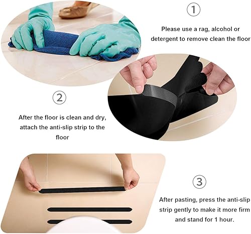 Miniatura 29 de Tiras antideslizantes, calcomanías de seguridad para peldaños de ducha, 24 unidades, calcomanías antideslizantes para bañera, cinta antideslizante