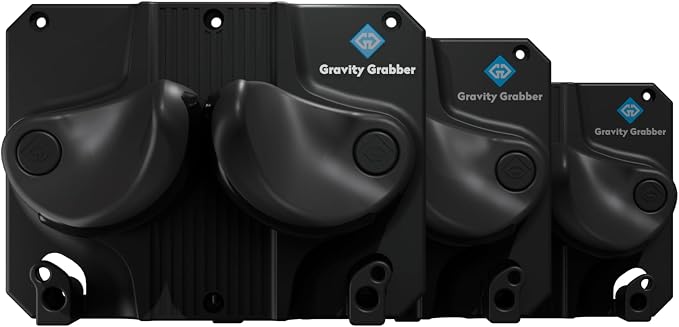 Gravity Grabber Ski Wall Storage Rack- 3 Pack - Black