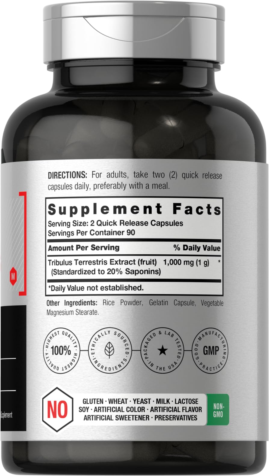 Horbaach Tribulus Terrestris for Men | 1000mg | 180 Capsules — Amazon image 2