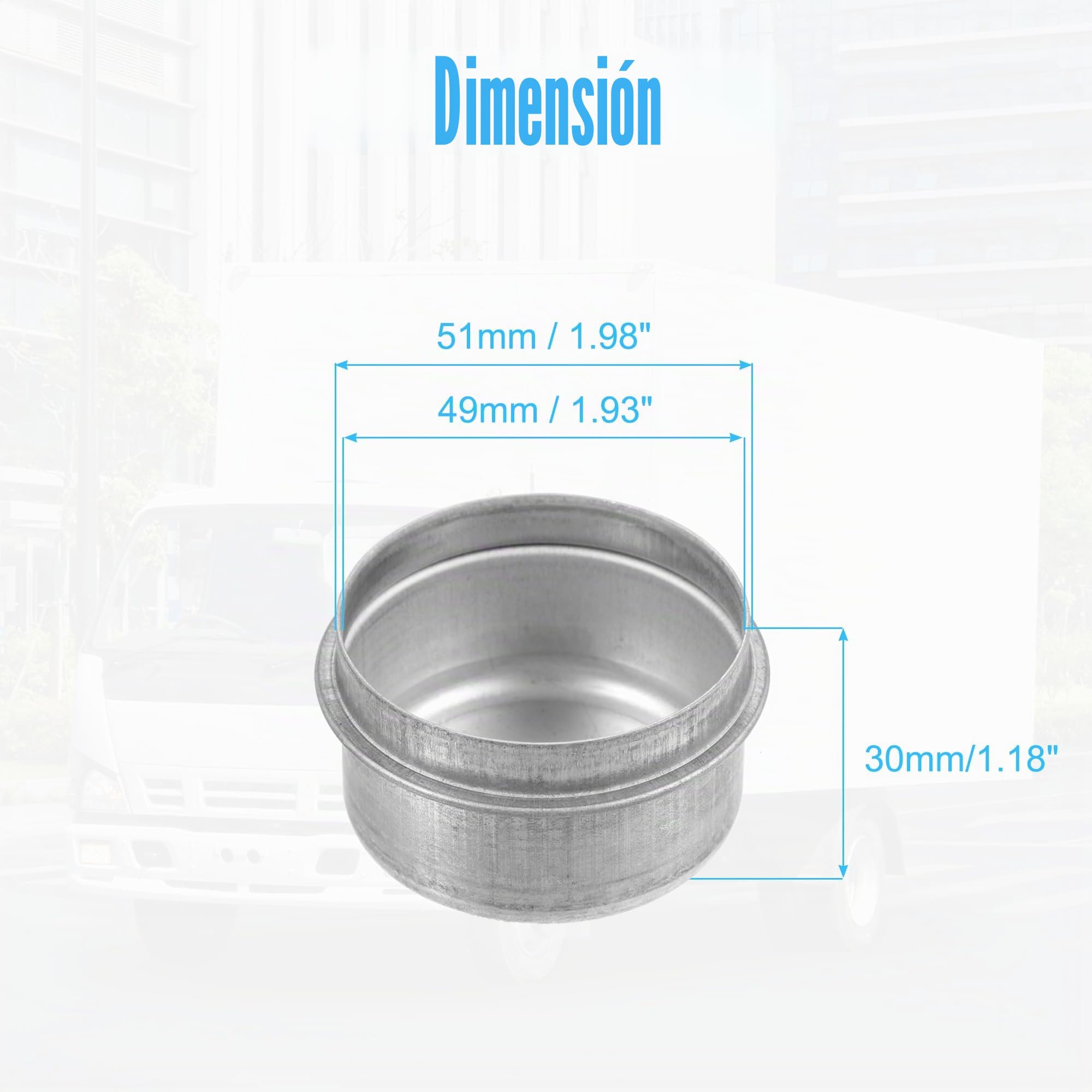 X AUTOHAUX 2uds 1.98" Remolque Eje Anti-Polvo Tapa Copa Grasa Cubierta para Remolque Caravana
