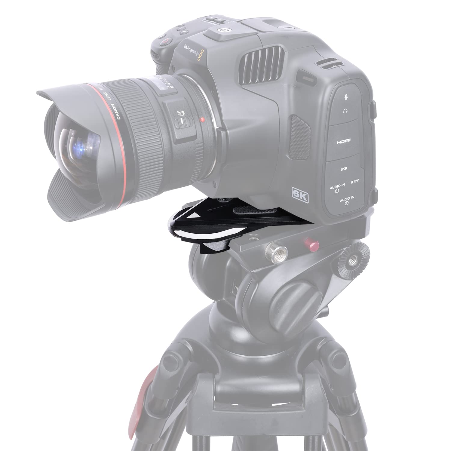 NICEYRIG Manfrotto - Placa Base Universal de liberación rápida para cámara, Placa de conexión rápida, QR de liberación rápida con Agujeros roscados de 1/4-20 para Manfrotto, DSLR