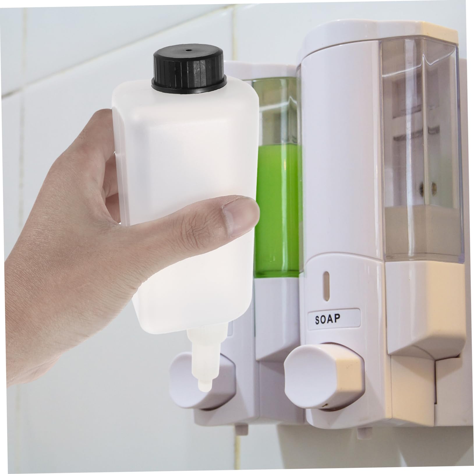 SOLUSTRE 3 Set Plastic Soap Dispenser Inner Bottle Wall Hanging Soap Dispenser Set Parts