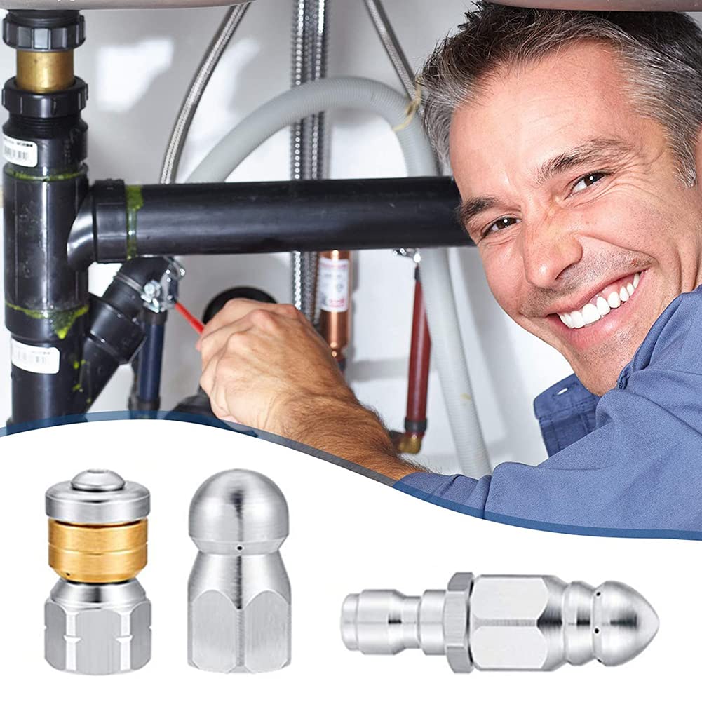 Riool Jetting Nozzle 5000 PSI met 1/4 Quick Connect en 1/4