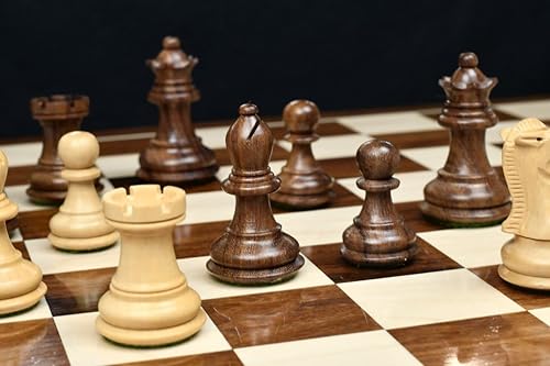 Miniatura 5 de The Collector Series - Piezas de ajedrez Staunton de madera en Sheesham y boj - Rey de 2.6 pulgadas Ajedrez ponderado hecho a mano para juego