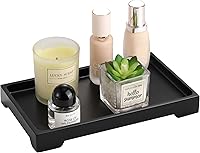 Vista 14 de Luxspire Bandeja de tocador de baño, bandeja de cocina de resina hecha a mano, bandeja ovalada para tanque de inodoro, bandeja organizadora