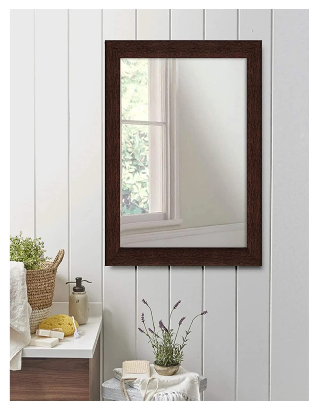 Stuthi Arts Brown Decorative Wall Mirror Decorative Mirror (Rectangle) (25.4 X 34.29 CM, ?Framed, ?Rectangular)-image-27
