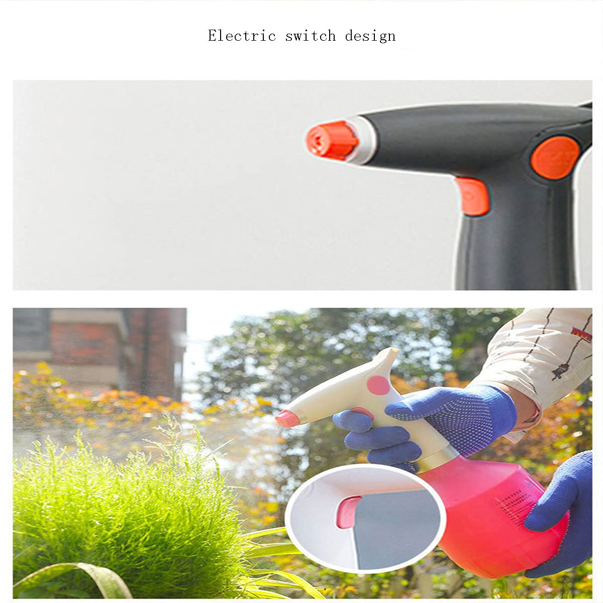 Électrique Arrosoir Automatique, Jardin Pulvérisateur, USB Rechargeable Maison Vaporisateur pour Arrosage Jardin Plantation Outil,Vert