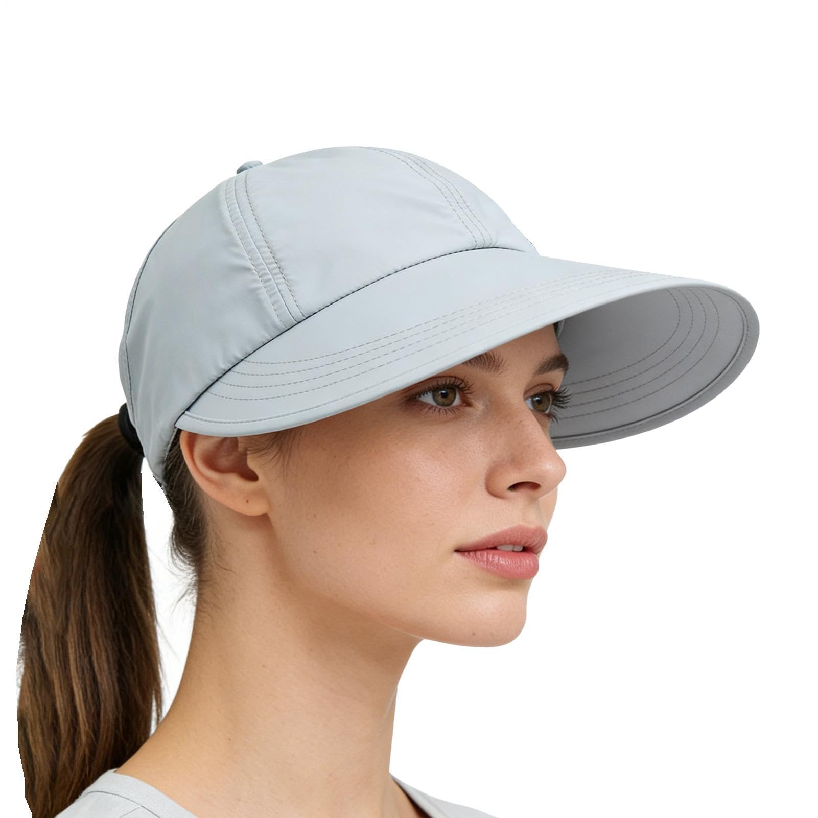 Sombrero de Sol,Protege Rostro y Cuello con ala Ancha,Sombrero de Protección Solar para Mujer | para Playa, Jardín, IR al Trabajo, Escuela, Ciclismo, Madre, Novia, Adolescentes, Adultas — view 11