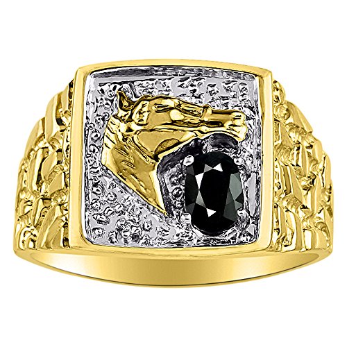 Bague porte-bonheur cheval en argent et onyx, un bijou robuste qui ne ternit pas