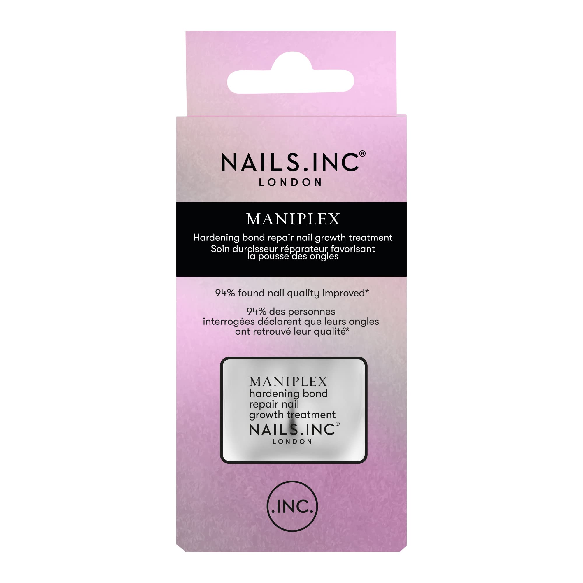 Nails.INC Maniplex Hardening Nail Treatment, Restorative Treatment to Harden, Repair and Grow Nails, Cruelty Free, Vegan