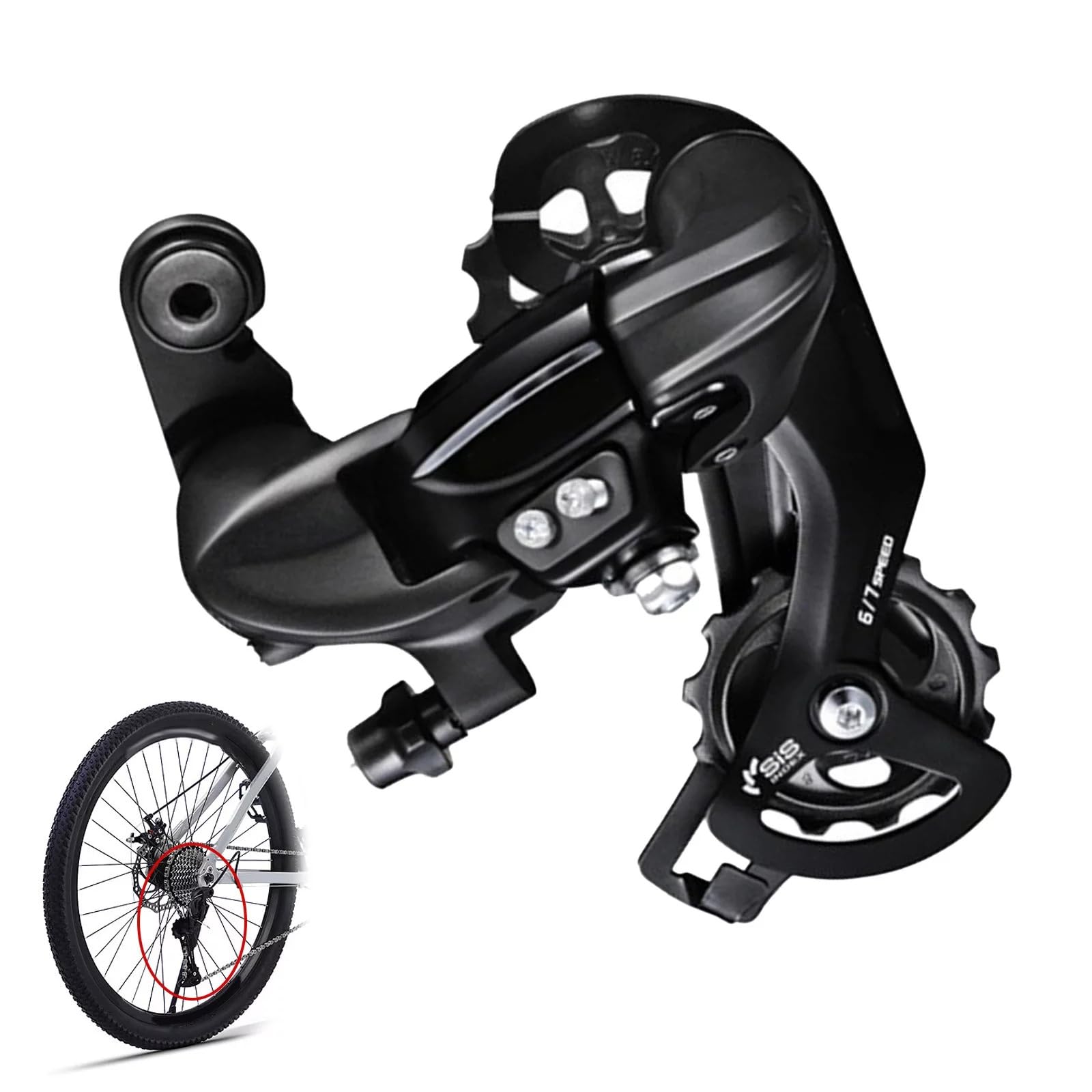 Linist Tourney 6/7/8-Speed Mountain Bicycle Rear Derailleur - Efficient and Durable Shifting for Smooth Rides (Black) (B0CQ5BVTJ1) Amazon Price History, Amazon Price Tracker