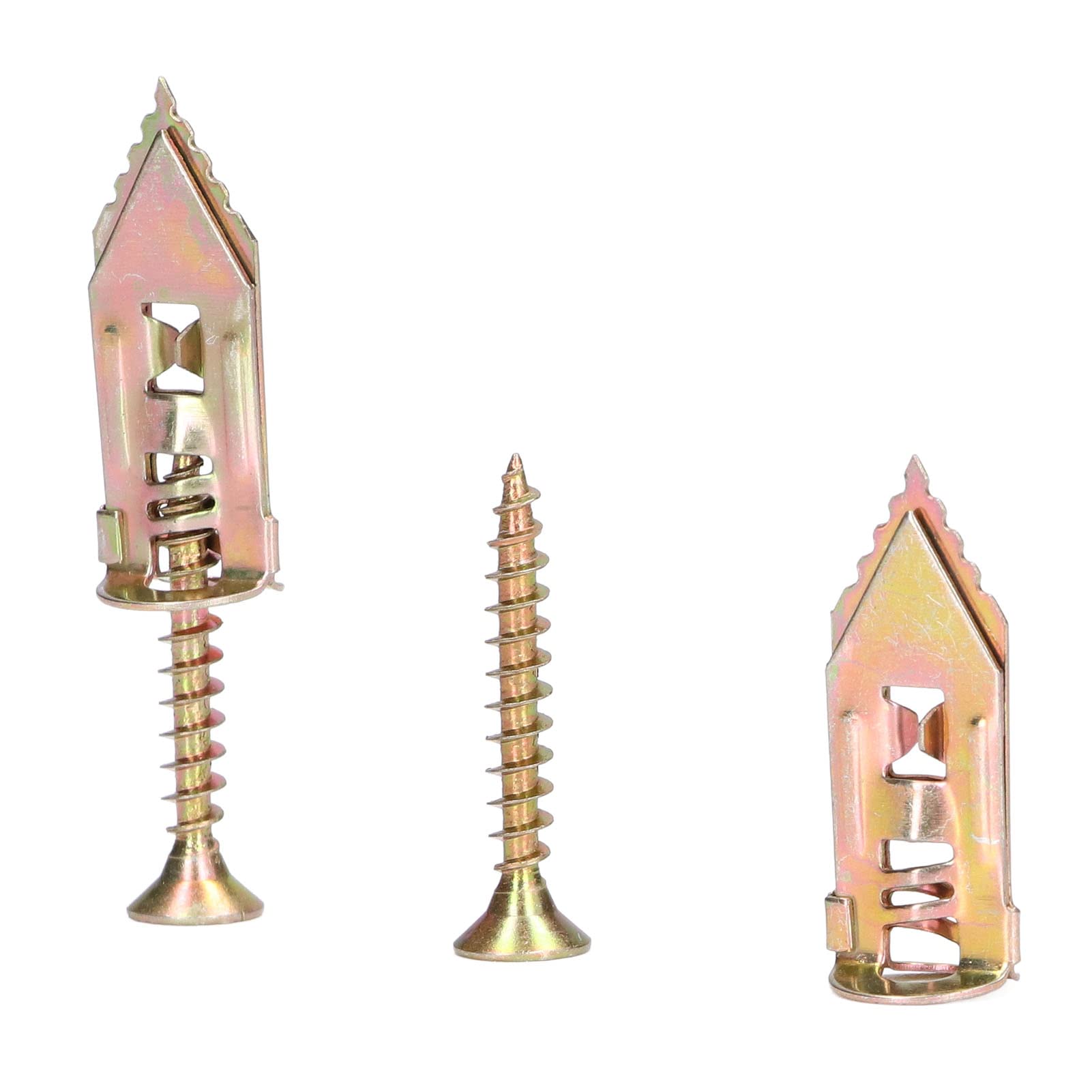 40 Pack Metal Expansion Bolt for Drywall, Self Drilling Drywall Anchors with Screws Kit Knock Type for Painting Picture Frame