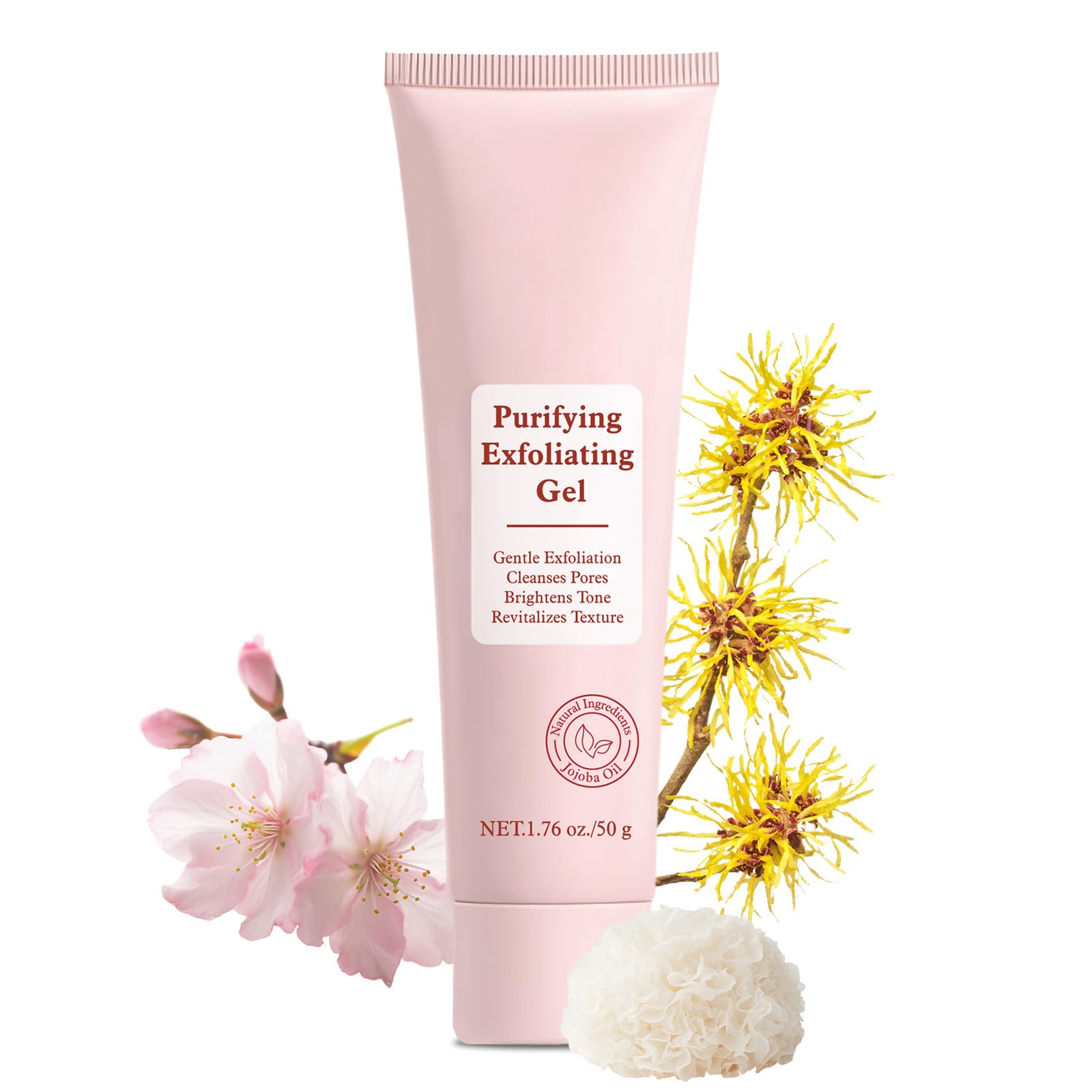 Gentle Purifying Exfoliating Gel for improving Skin Tone & Texture, Deas Skin Cells/Pore Dirt/Excess Sebum/Impurities Remover, Hydration, Natural