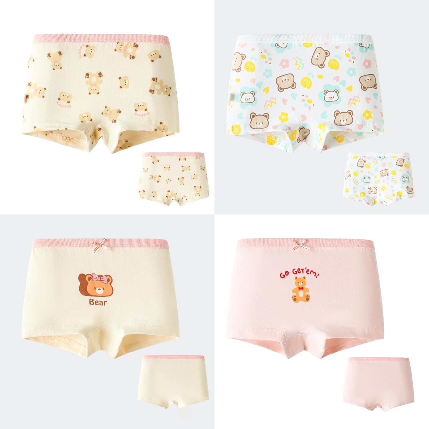 8 Pack Girl's Cotton Underwear, Toddler Girl Tagless Panties Kids Breathable Comfort Panty Briefs Age 2T-10 - Image 6