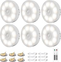 Vista 8 de 6 unidades de luz con sensor de movimiento para interiores [8 LEDs], luz nocturna Electight recargable por USB, batería de 400 mAh y 3 modos de luz