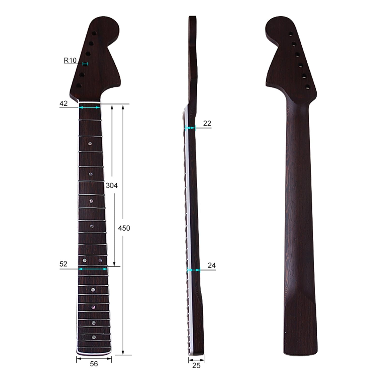 akcesoria do gitary Akcesoria do gryfu gitary 6 strunowej z 22 progami DIY