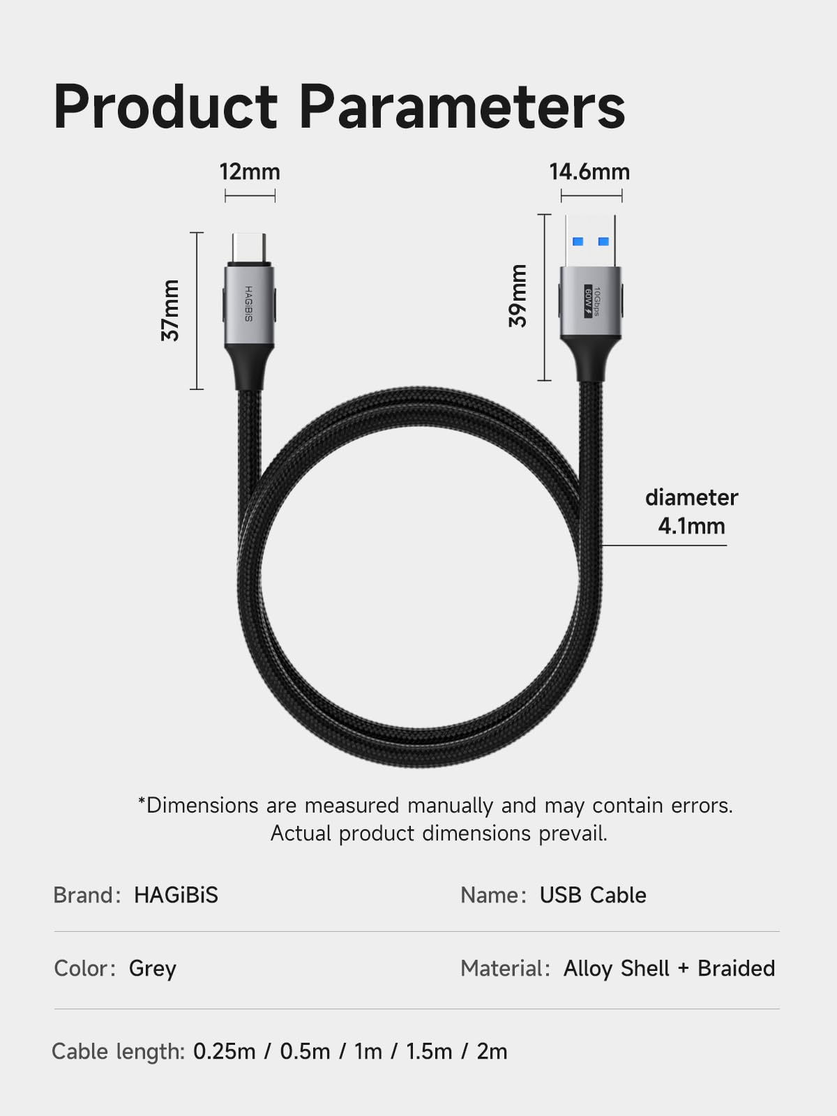 Hagibis USB-C Cable: 10Gbps Fast Charging -7