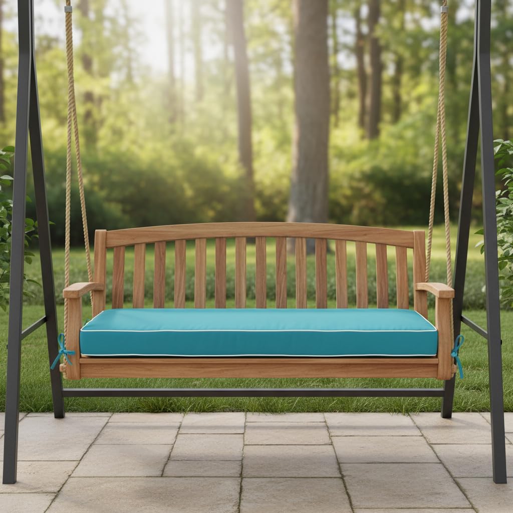60 Inches Outdoor Bench Swing Cushions,Large 3 Seater Water Resistance Foam Cushion for Patio Porch Furniture