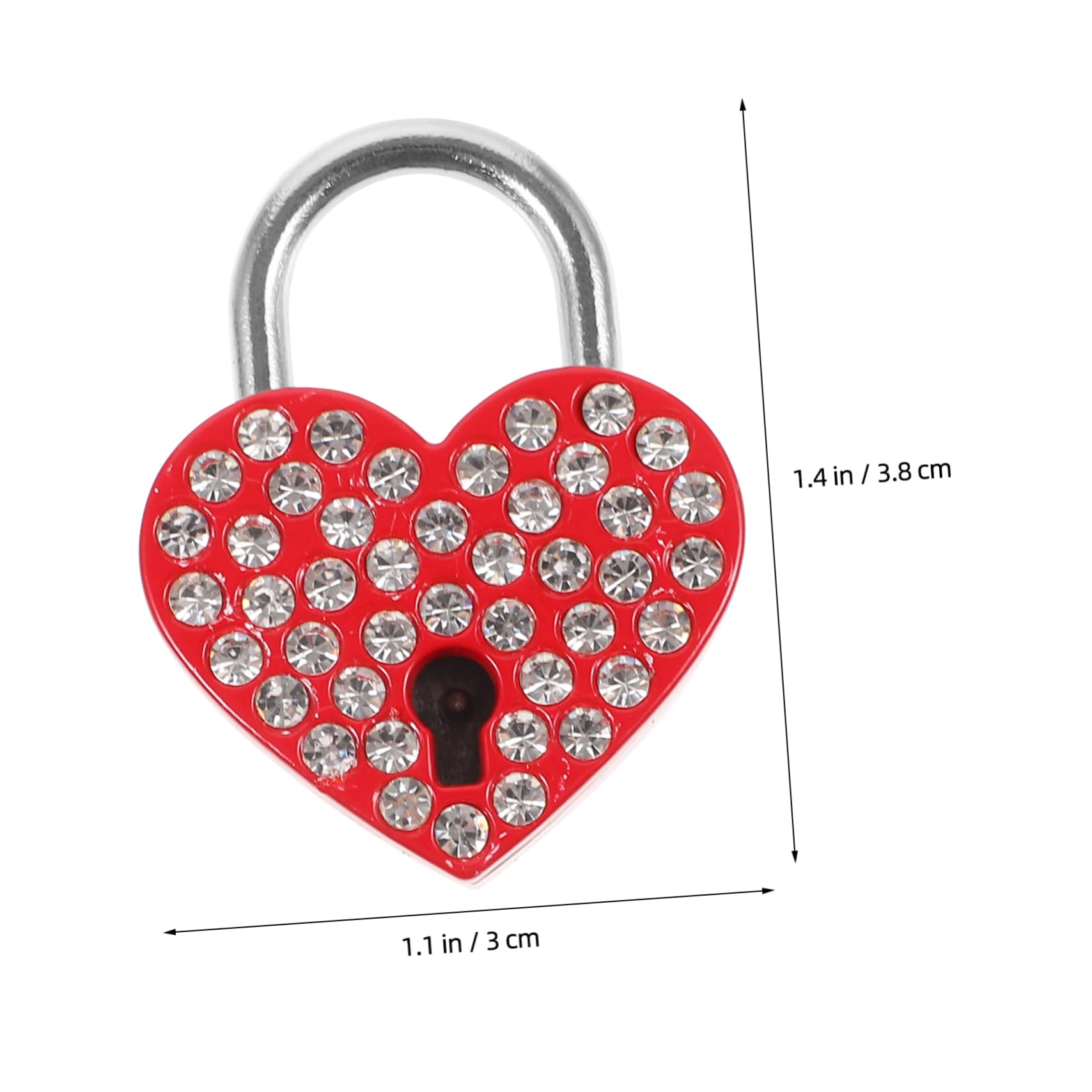 SHINEOFI 10 Set Serratura Forma Cuore con Codice Combinazione da Serrature per Bagagli e Armadietti Sicurezza per Design Elegante e Resistente con Rhinestone