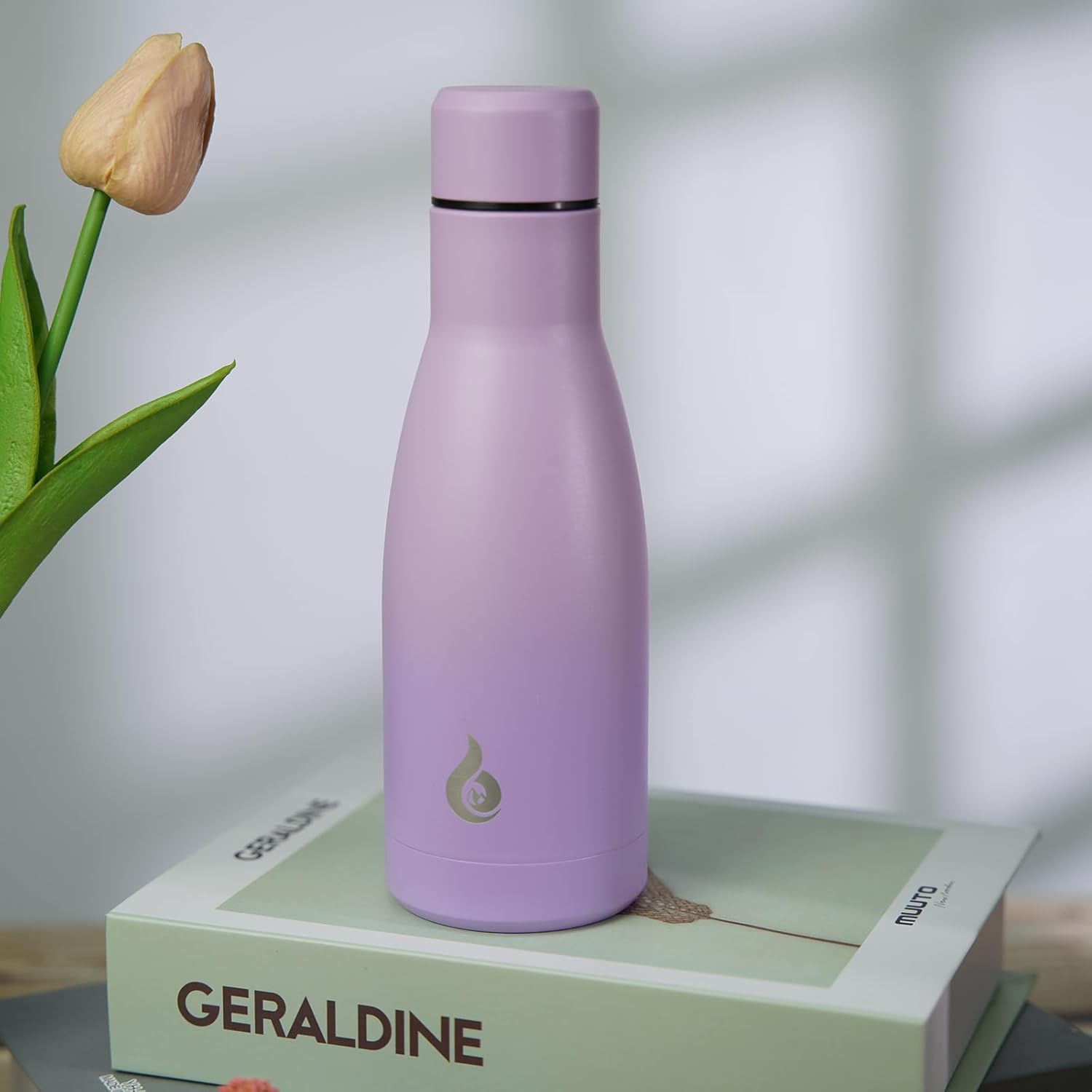 BJPKPK Insulated Water Bottle 12oz Small Stainless Steel Water Bottles Reusable Metal Thermal Keep Cold and Hot,Dreamy Purple - Image 5