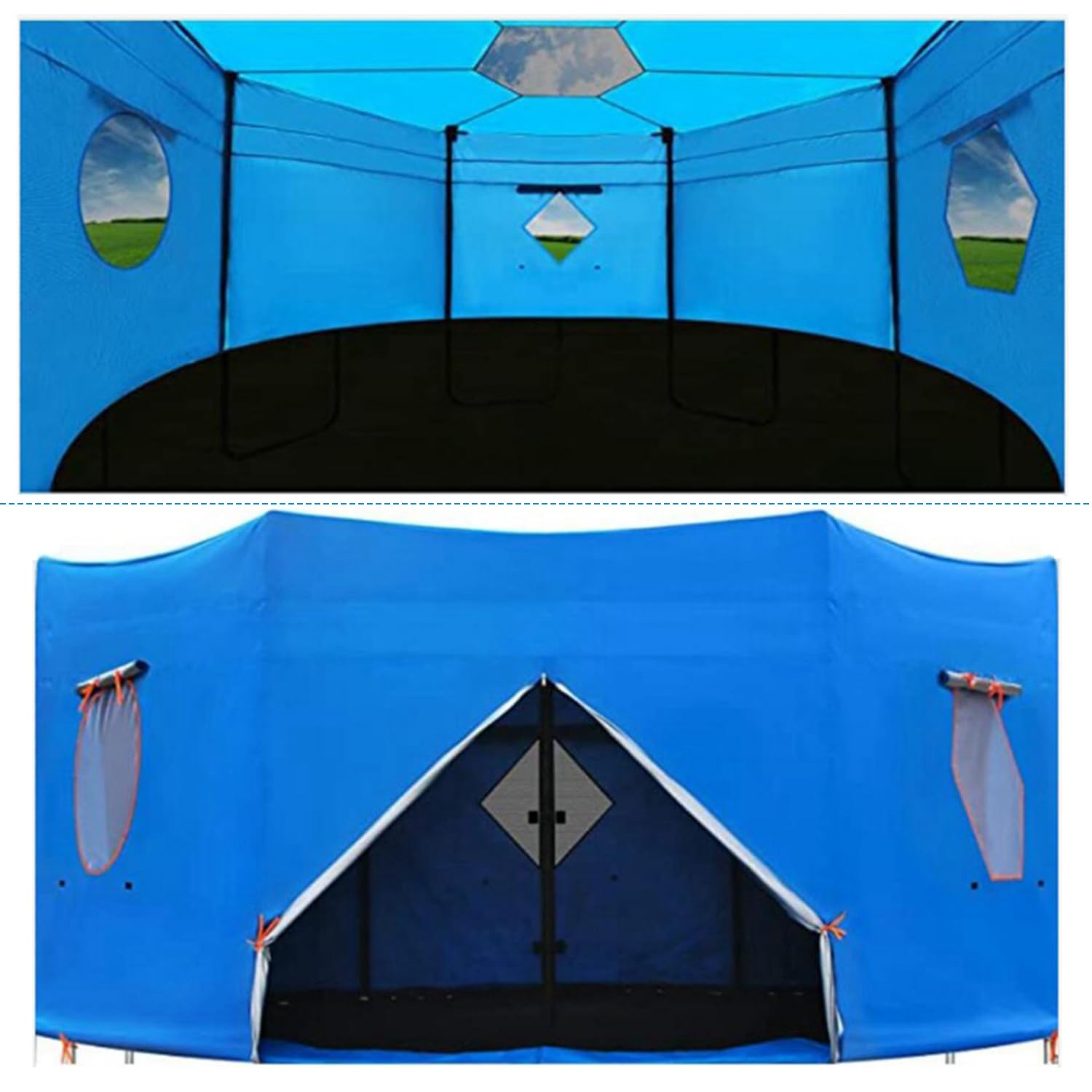 Tente de trampoline, étanche et anti-UV, protection solaire pour les fêtes en plein air, les pique-niques et les activités communautaires