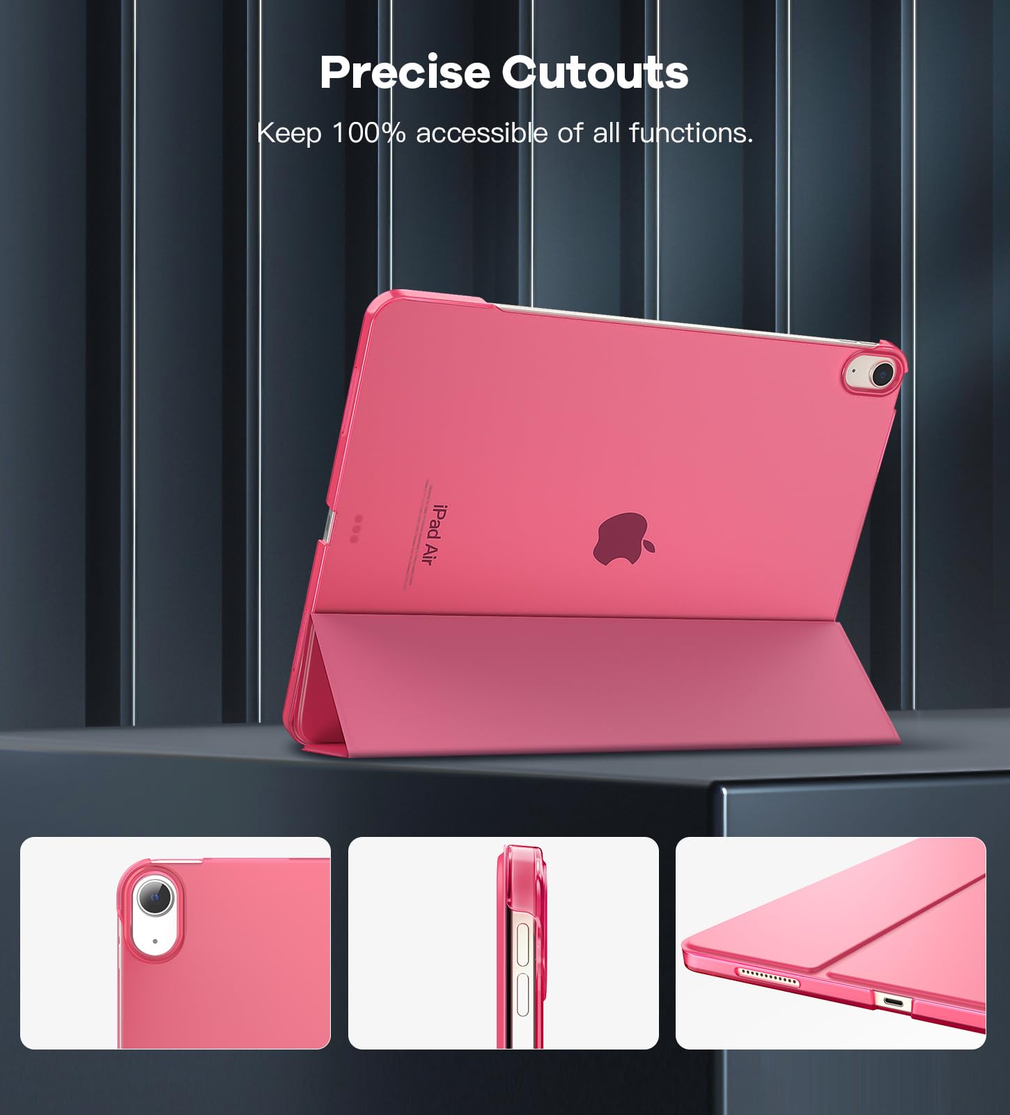 Hama Fold Clear Custodia A Libro Per IPad Air 10.9 (2020) – Resistente, Sottile E In Rosso - 6