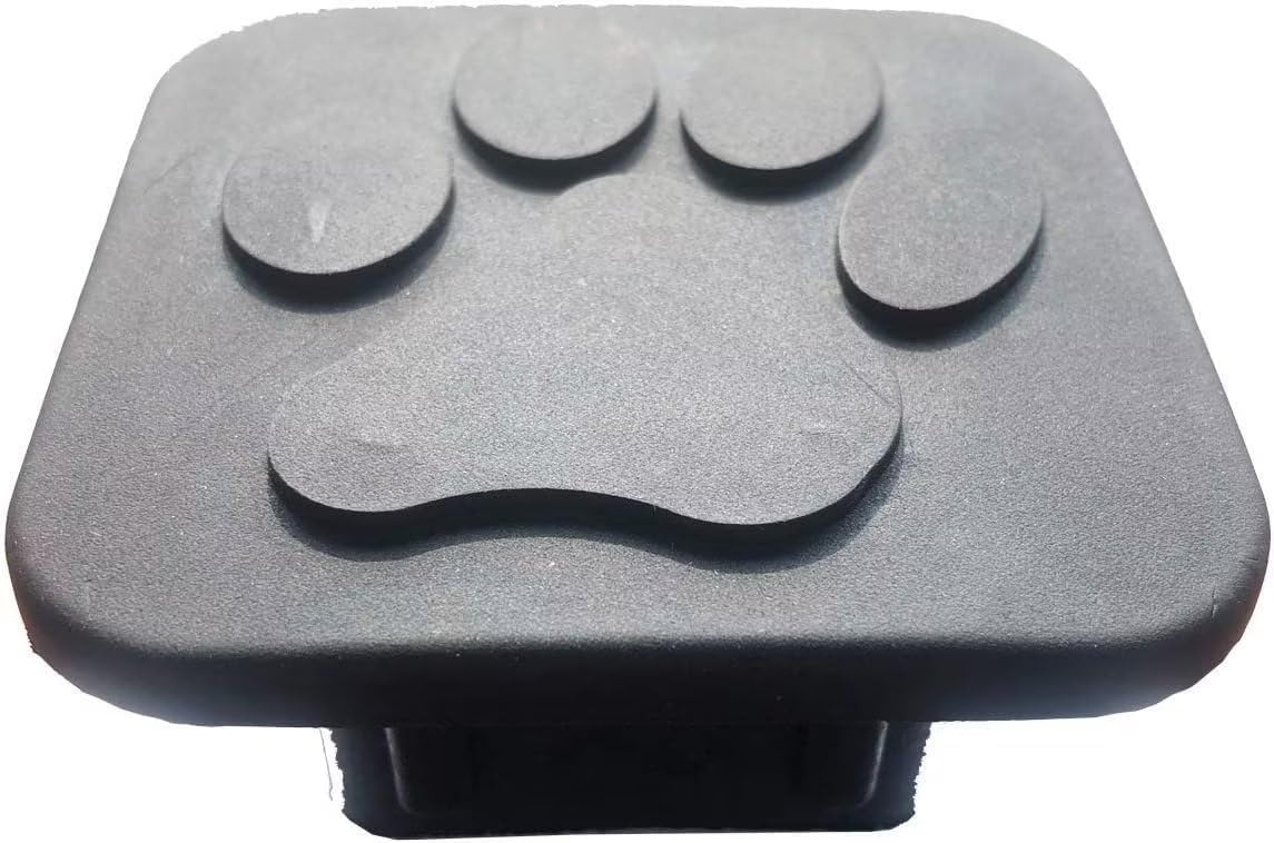 Cubierta de enganche de remolque con logotipo de pata de 2 pulgadas, tapa de enchufe de goma resistente que se adapta a receptor de enganche de