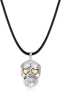 WOWORAMA Black Gothic Necklace for Women Halloween Skull Snake Black Moon Necklace Dark Punk Witch Heart Necklace Goth Halloween Jewelry