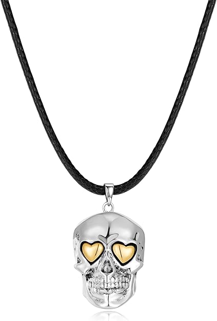 WOWORAMA Black Gothic Necklace for Women Halloween Skull Snake Black Moon Necklace Dark Punk Witch Heart Necklace Goth Halloween Jewelry