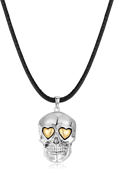 WOWORAMA Black Gothic Necklace for Women Halloween Skull Snake Black Moon Necklace Dark Punk Witch Heart Necklace Goth Halloween Jewelry
