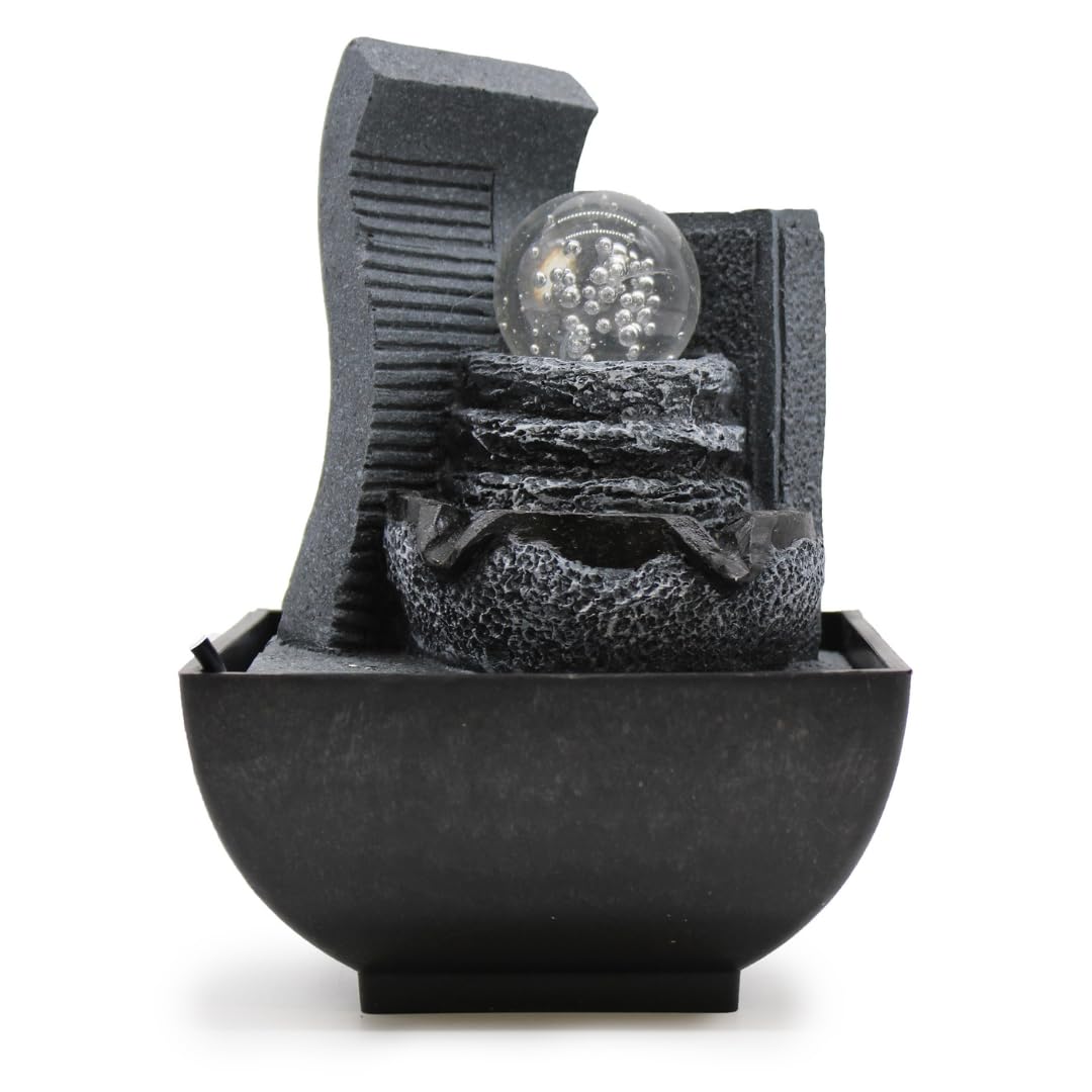 Fontaine d'eau intérieure relaxante avec animation zen pour maison