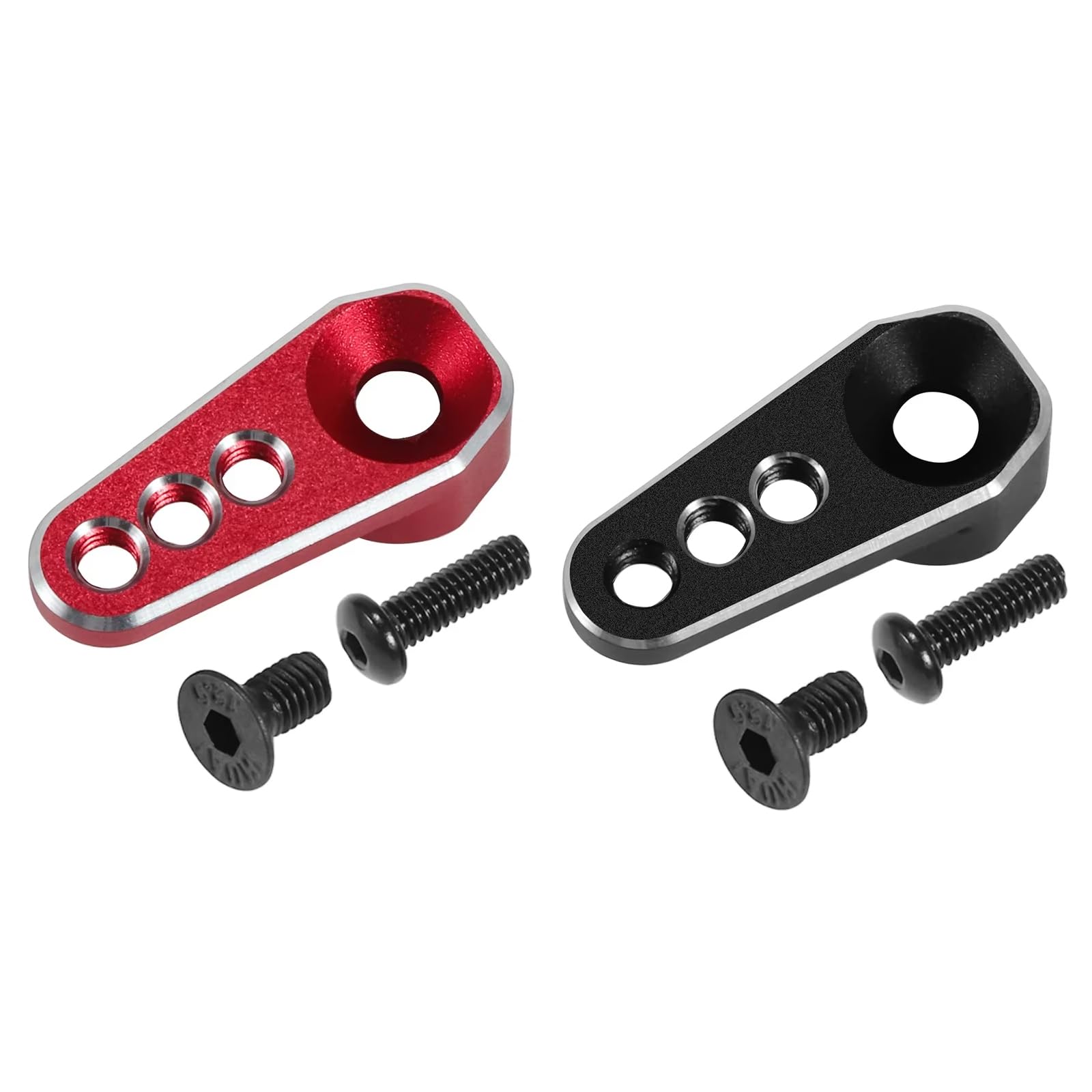25T Servo Arm Metal Servo Horn Upgrade Accessories for 1/18 TRX4M Stock Servo (red&Black)