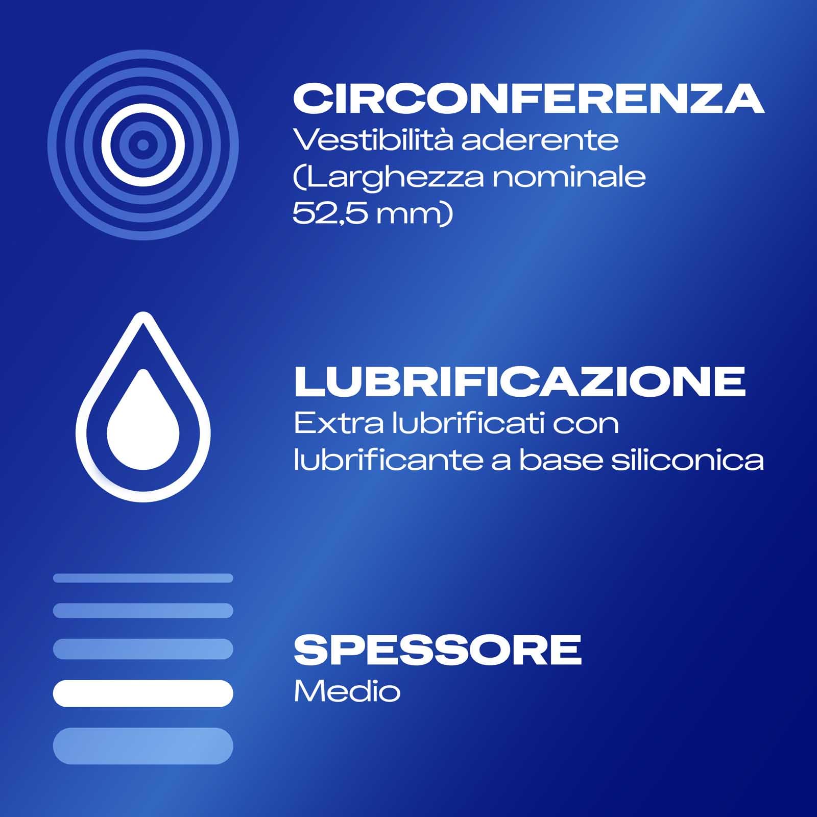 3x Preservativi Durex Settebello Classico Condom in Lattice di Gomma Naturale Trasparenti ed Extra Lubrificati - 3 Confezioni da 27 Profilattici Ognuna