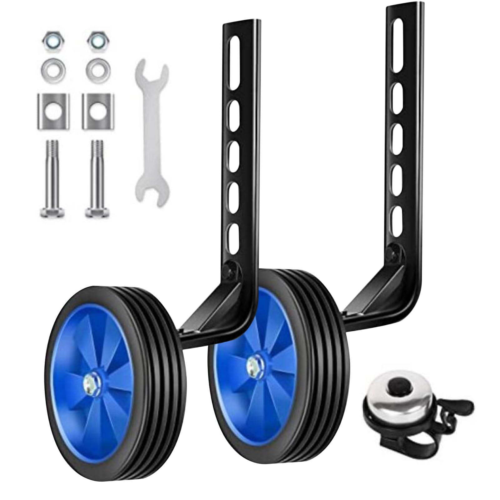 12-20 Inch Stabilisers for Bicycles, Adjustable Children's Bicycle Support, Safe Motorcycle Accessories, Sturdy PVC and Metal Wheels, Learning Set for Confident Children