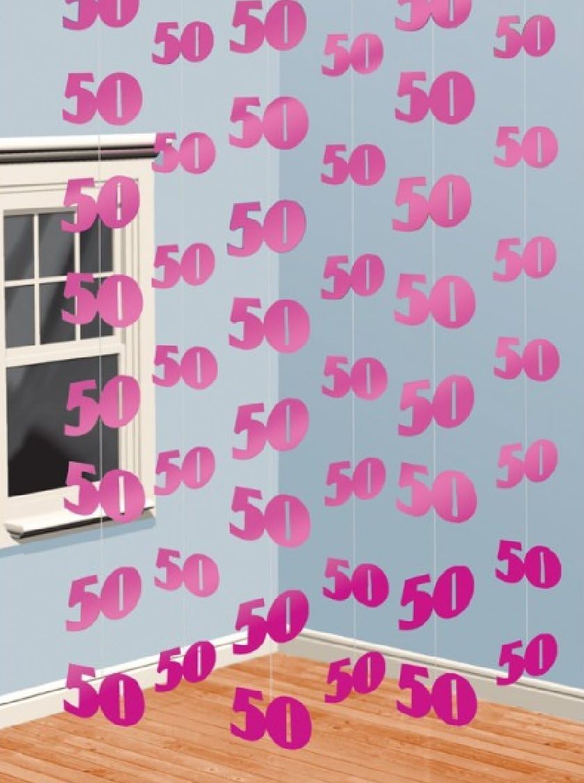 Pink Shimmer 50th String Decoration 6 x 2m