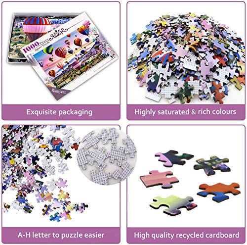 Runlycan Puzzles For Adults 1000 Piece Puzzles For Adults –Hot Air Balloons Landscape Style Jigsaw Puzzle Game Toys Gift thumb #2