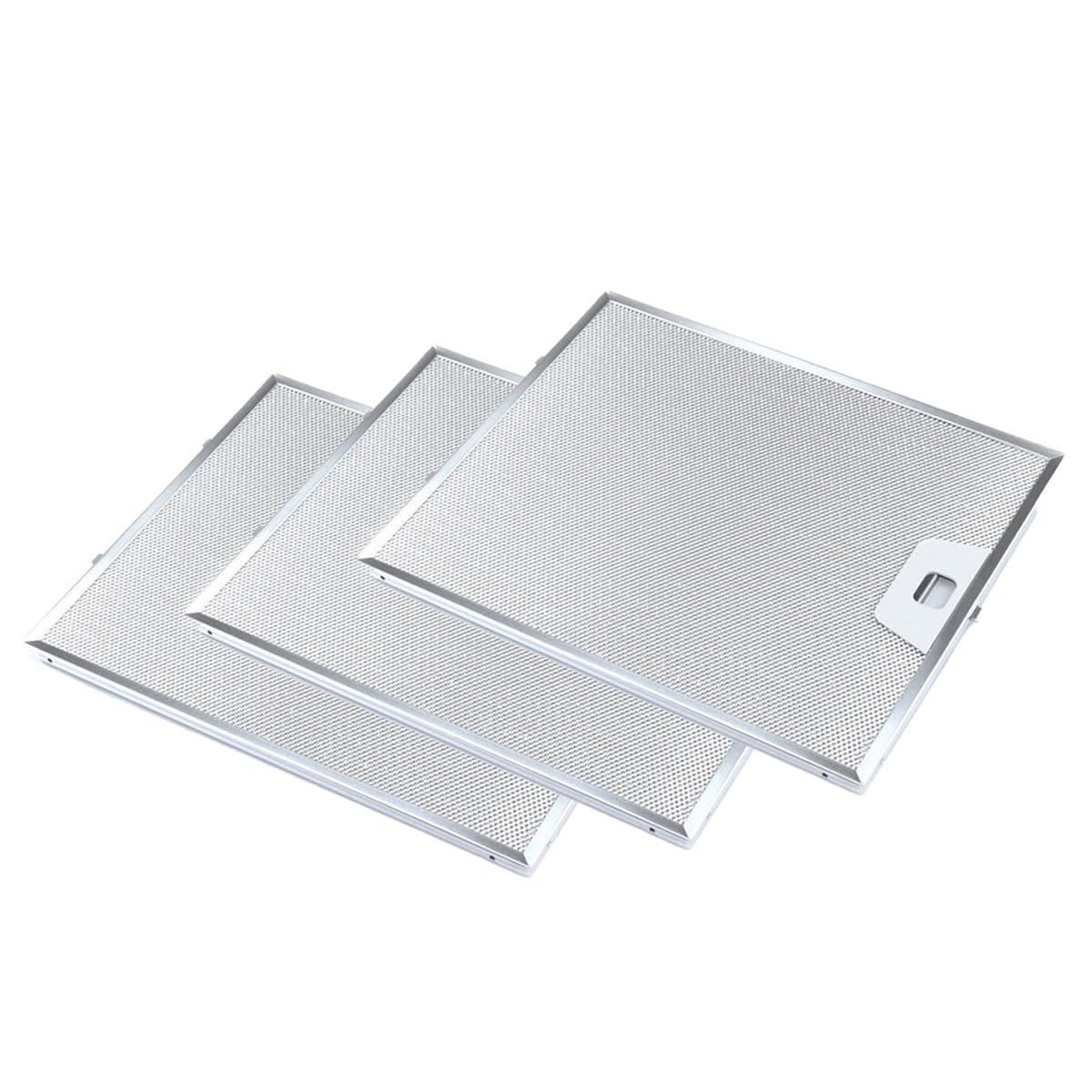 3 filtros de grasa de metal (300 x 253 mm) Compatibles con campanas extractoras AEG Electrolux 4055081220 Franke 1330067471 Bosch Siemens 11013941