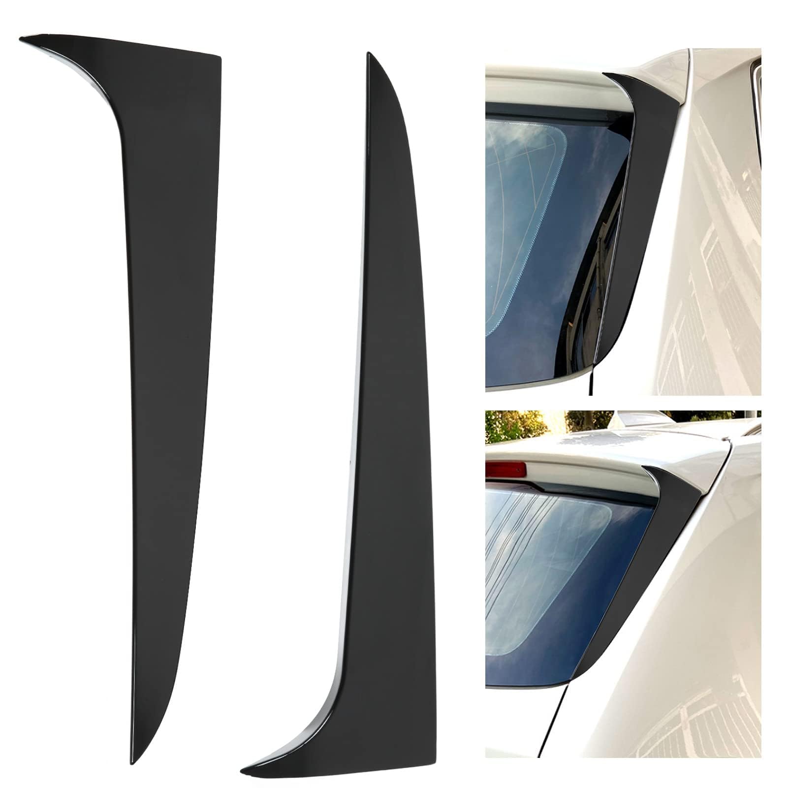 Spoiler Laterale del Lunotto Posteriore, Coppia di Copri Spoiler del Lunotto Posteriore in ABS Trim Ala Sinistra Destra Sostituzione Nero Lucido per X3 F25 2011-2017
