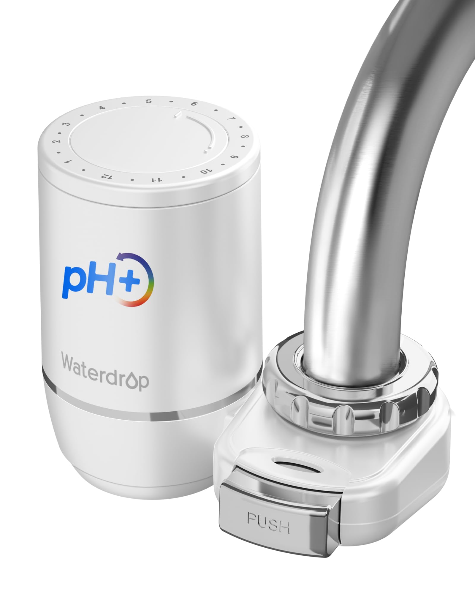 [Alkaline] Waterdrop Water Filter for Sink Faucet, Filter Life Reminder, 320 Gallon Tap Water Filter for Kitchen Sink, NSF Certified Reduces Chlorine,