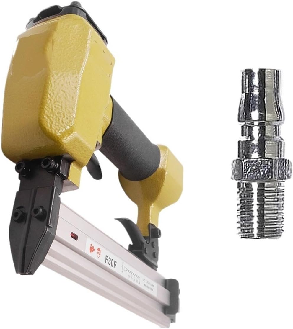 Pneumatic Decorative Stapler 18Ga Upholstery Pneumatic Stapler Nail Gun F30F for 10-30mm Nail Wooden Frame Furniture Fixed Air Nailer Gun (Color : US Standard) (Jp Standard)