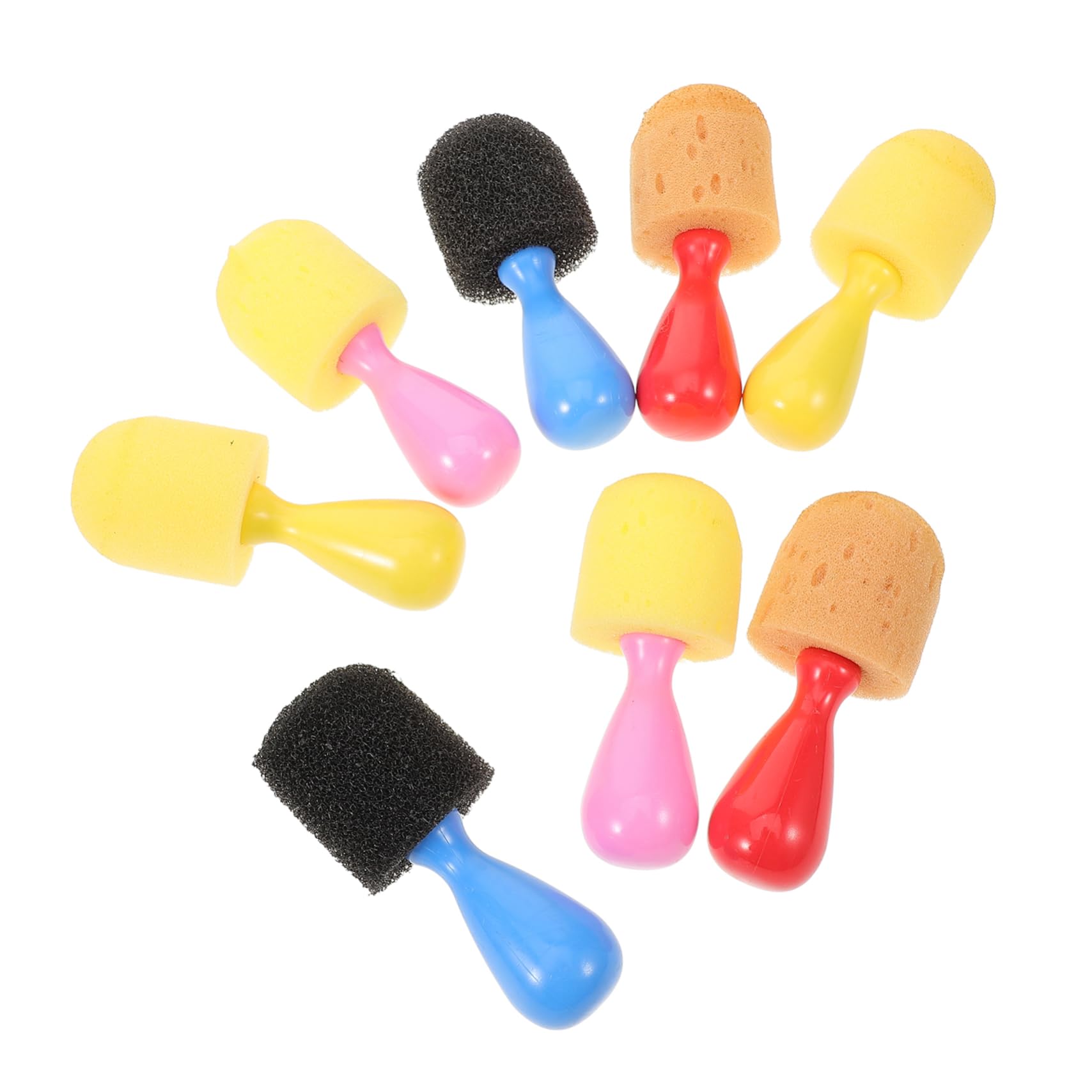 Artibetter 8Pcs Sponge Paint Brush Drawing Tools for Doodle Art and Creative Projects for Preschool and Kindergarten Activities