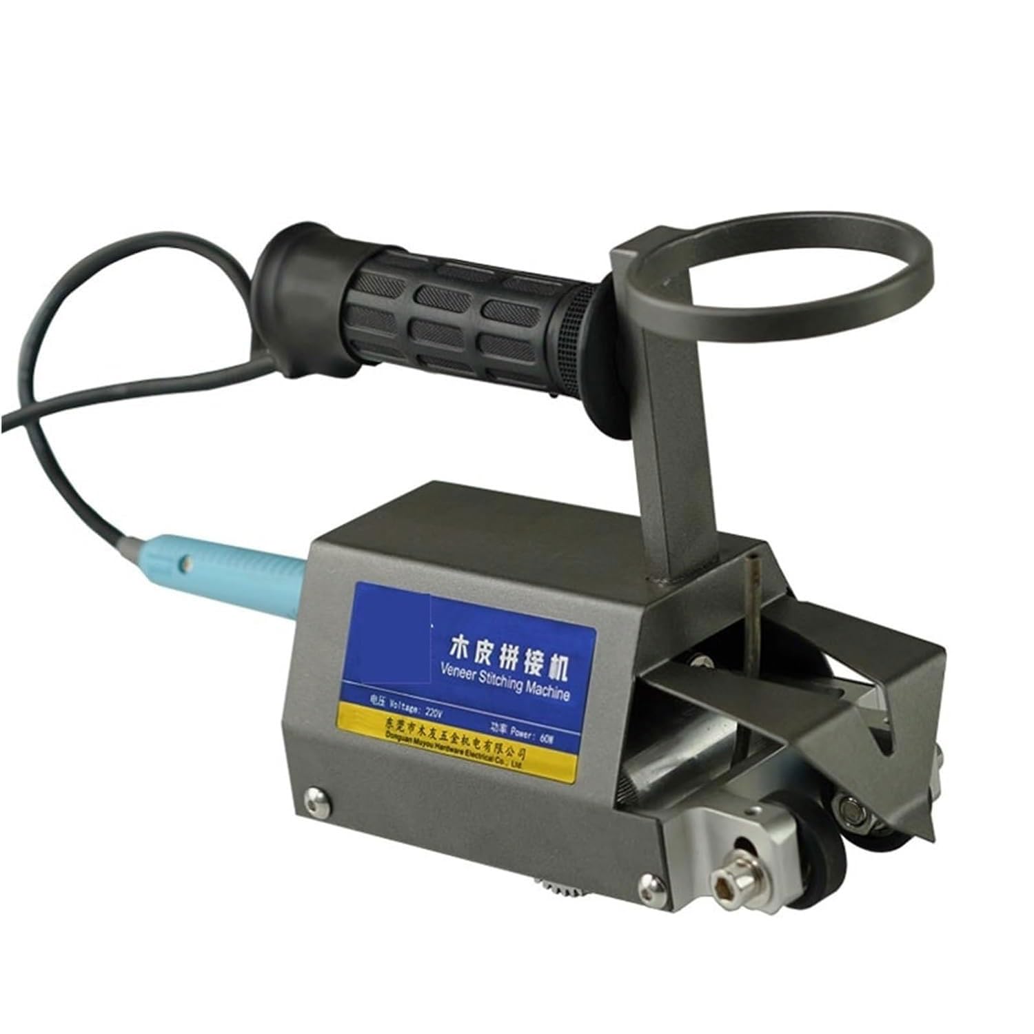 Macchina automatica per cucire impiallacciatura 60 W, strumento portatile per patchwork cicloide in acciaio inossidabile per la lavorazione del legno e la riparazione domestica