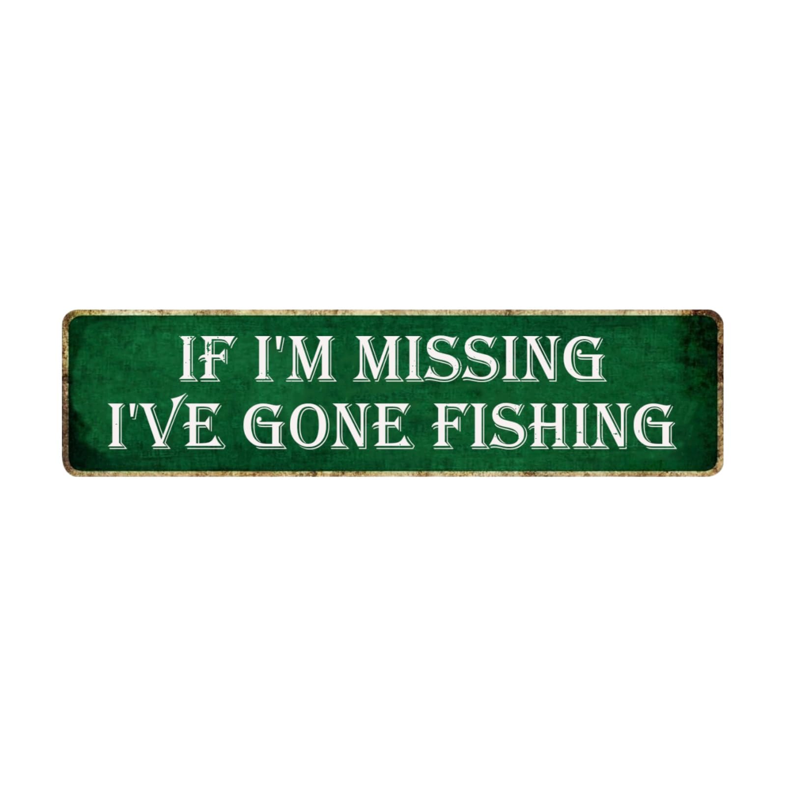 Vintage Going Fishing Metal Tin Sign If I'm Missing I've Gone Fishing Signs For Kitchen Home Garden Wall Decor 4x16 Inch