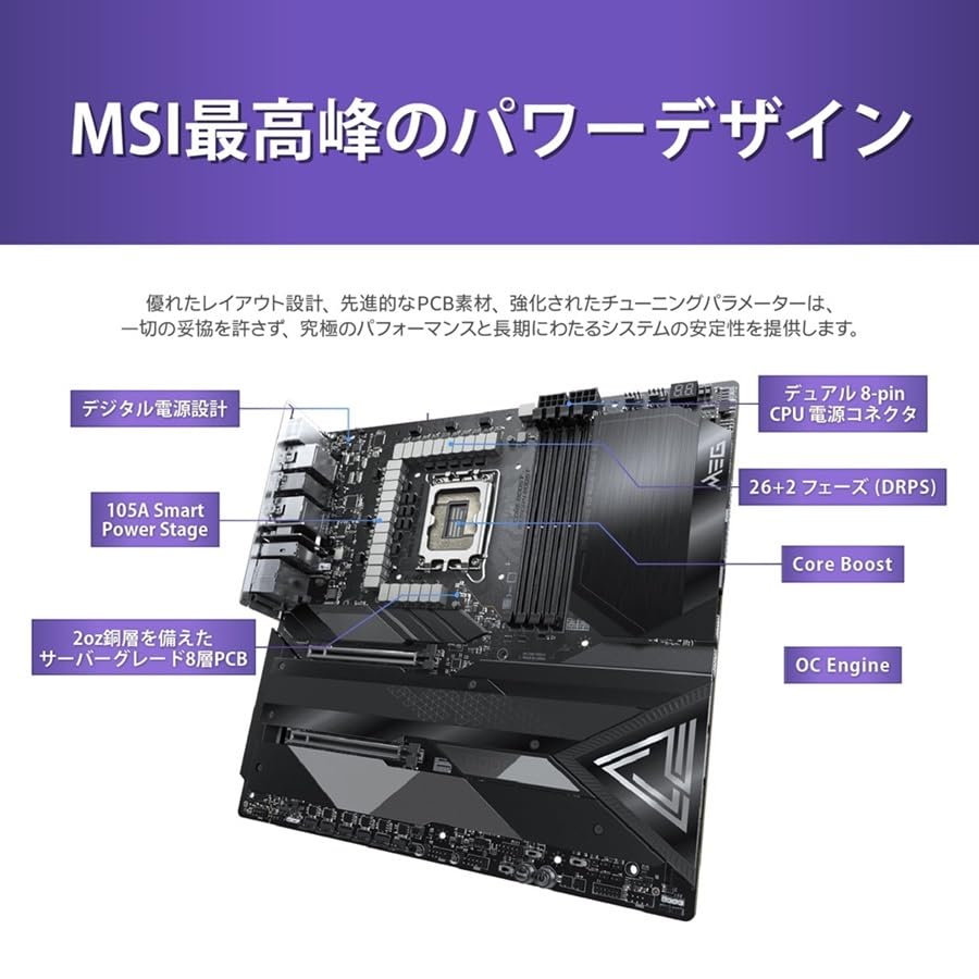 Amazon.co.jp: MSI MEG Z790 GODLIKE MAX intel LGA1700 第12・13・14